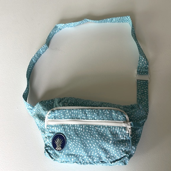 chubbies Mens Packable Hooded Windbreaker Fanny Pack Belt Bag Blue White Size S - Picture 3 of 12